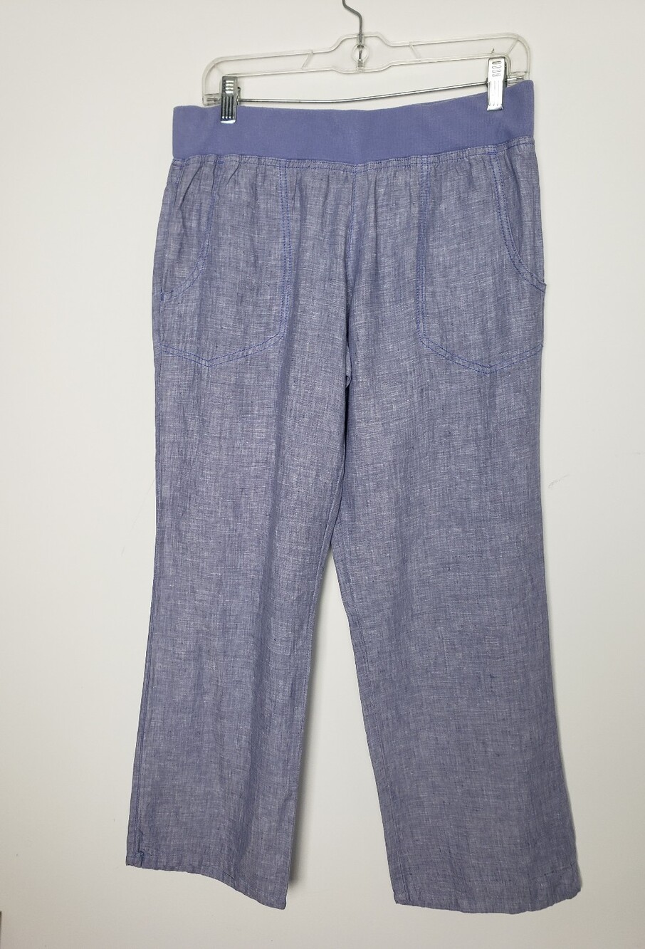 Toad&Co 100% Linen Lina Knit Waistband Pull On Pants Womens Size 8 (Medium)